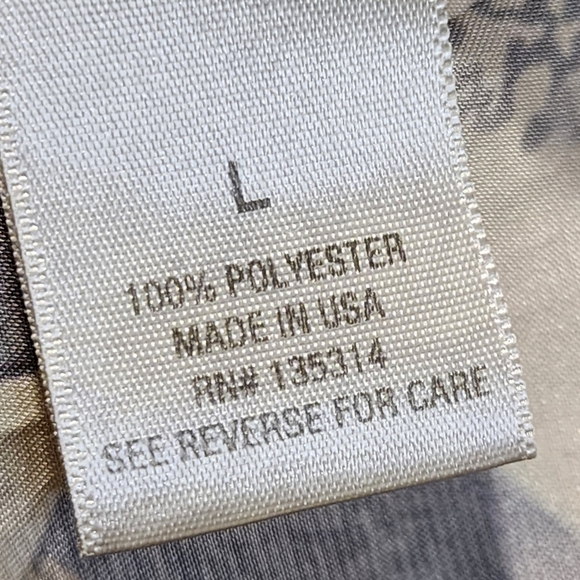 Dressbarn Printed Butterfly sleeves blouse size L - Picture 9 of 10